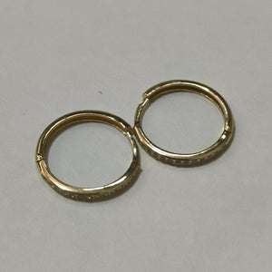 ARETES ARRACADAS C CIRCONIAS 14K 2 GR (NUEVO)