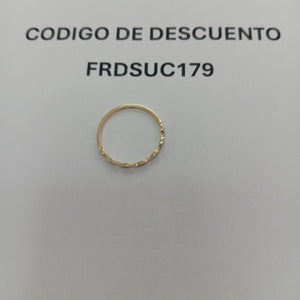 ANILLO ANILLITO FIG C CIRCONIAS 14K 9 TALLA 1.2 GR (NUEVO)