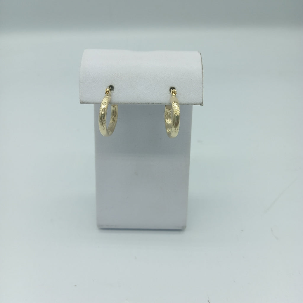 ARETES TEJIDO ARRACADAS CON DISEÑO 14K 2.7 GR (NUEVO)