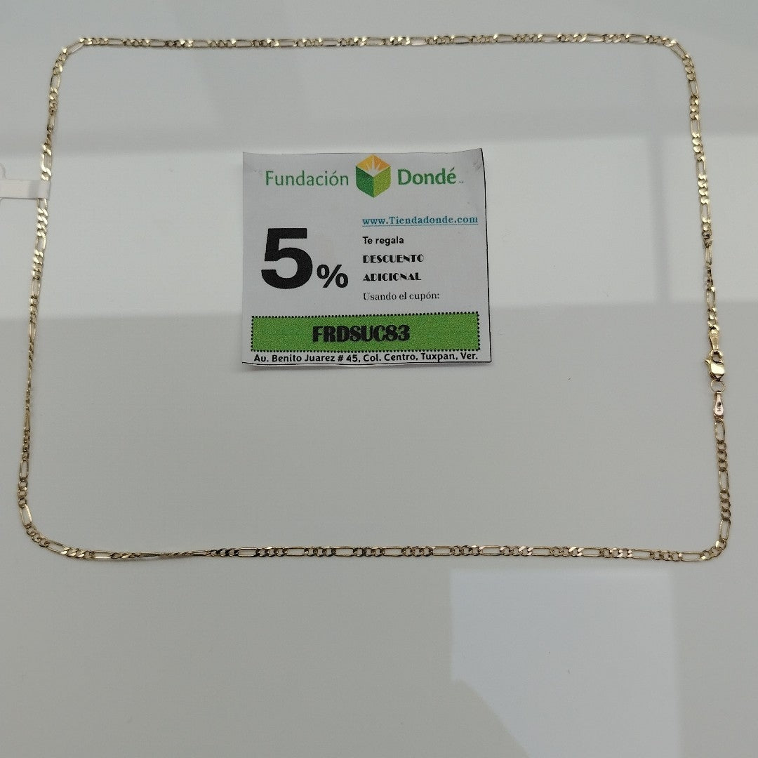 CADENA TEJIDO 3X1 14K 60 CM 5.6 GR (NUEVO)