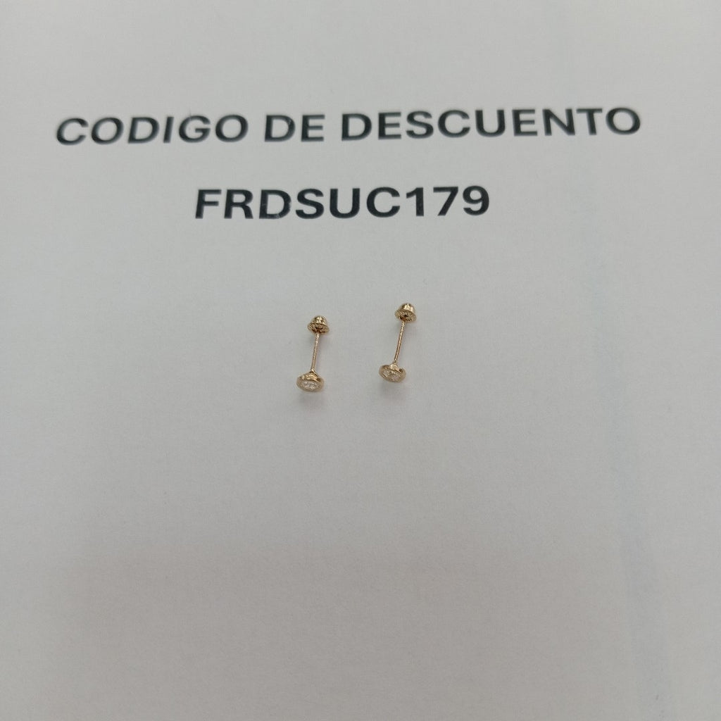 BROQUELES BROQUEL C CIRCONIA 14K 0.1501 GR (NUEVO)
