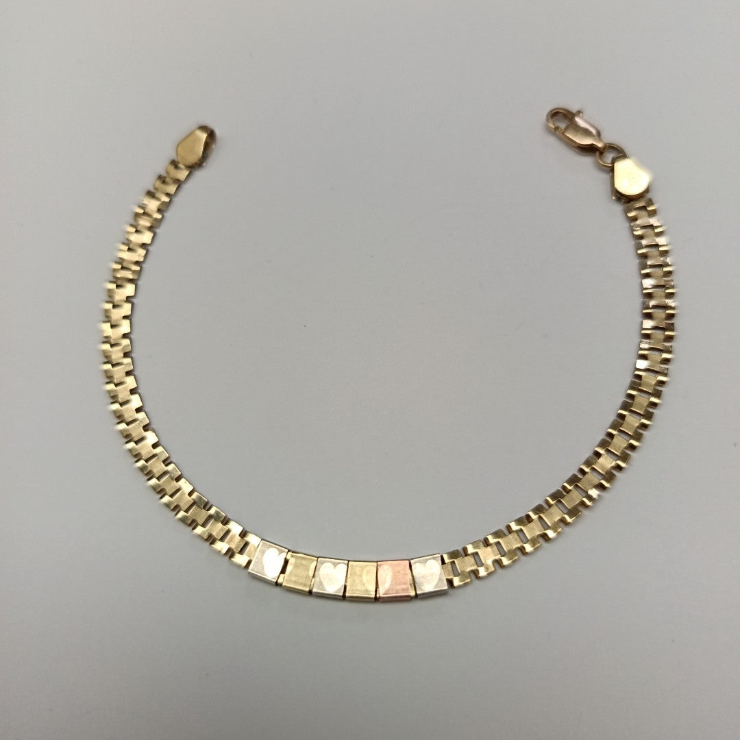 PULSERA ORO COMBINADO 10 K 3.3 GRMS (SEMINUEVO)