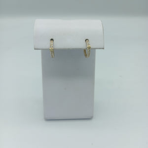 ARETES HUGGIES C CIRCONIA 14K 1.8 GR (NUEVO)