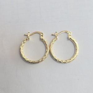 ARETES ARRACADAS LABRADAS 14K 2 GR (NUEVO)