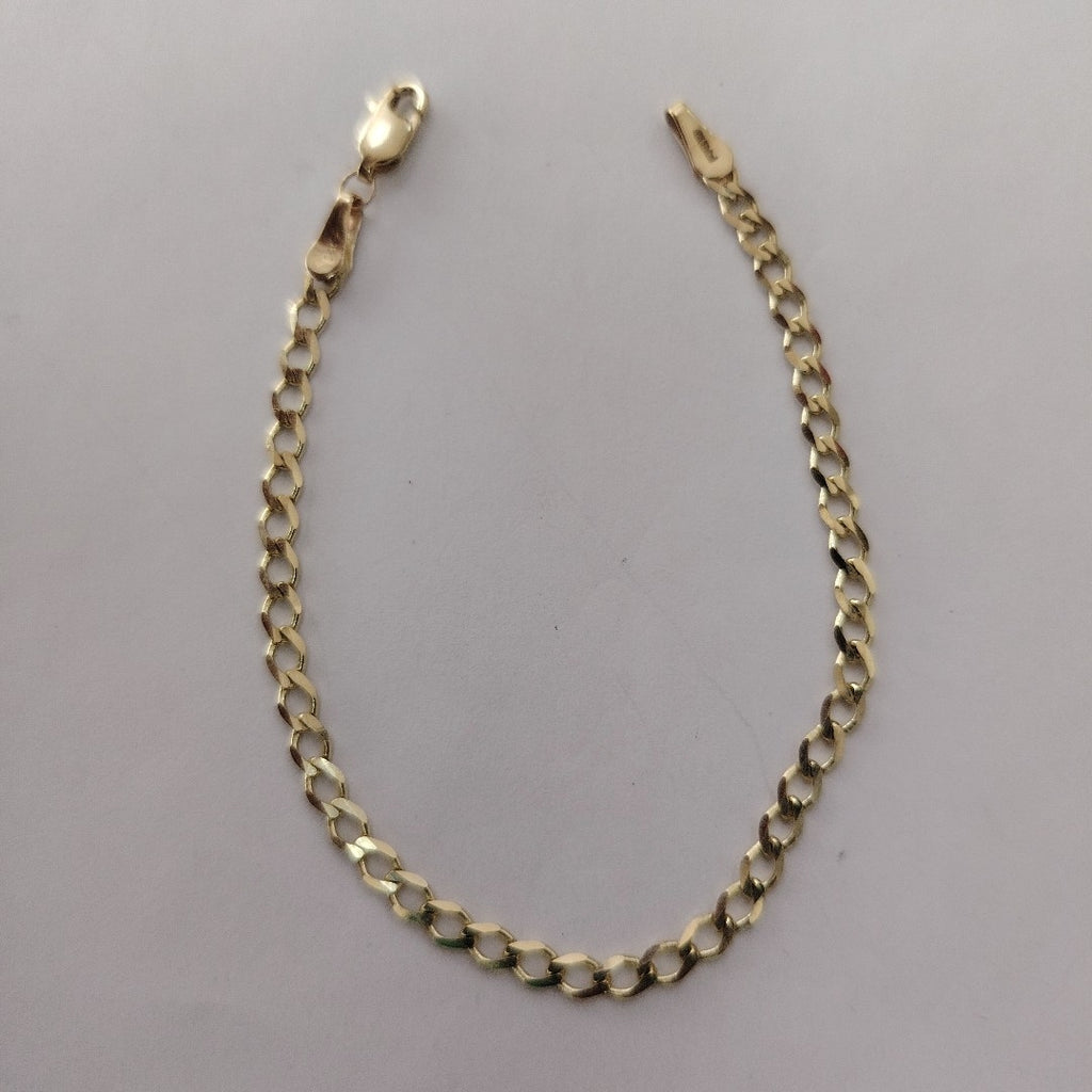 PULSERA TEJIDO BARBADA 14K 18 CM 3.4 GR (NUEVO)