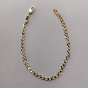 PULSERA TEJIDO BARBADA 14K 18 CM 3.4 GR (NUEVO)