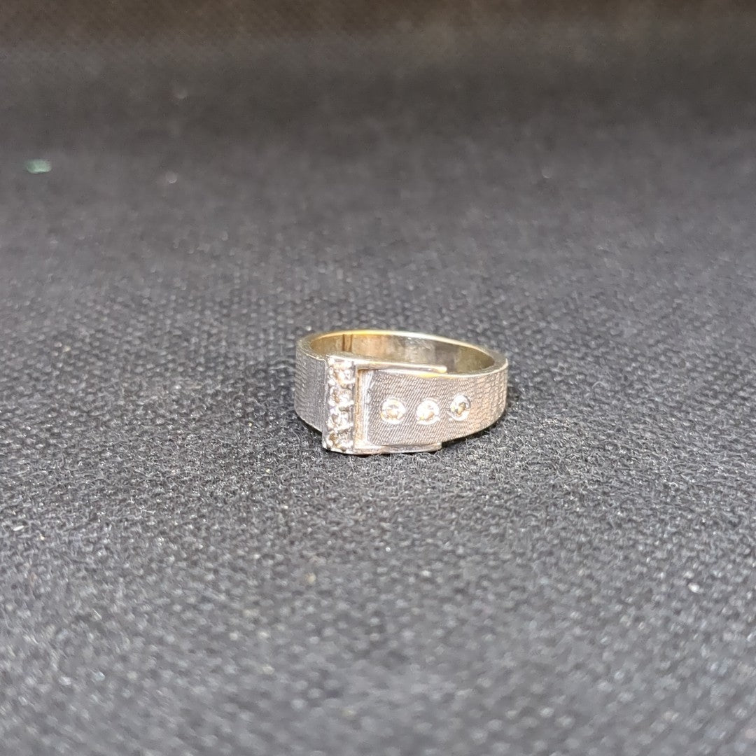 ANILLO ORO BLANCO 10 K 5,60 GRMS (SEMINUEVO)