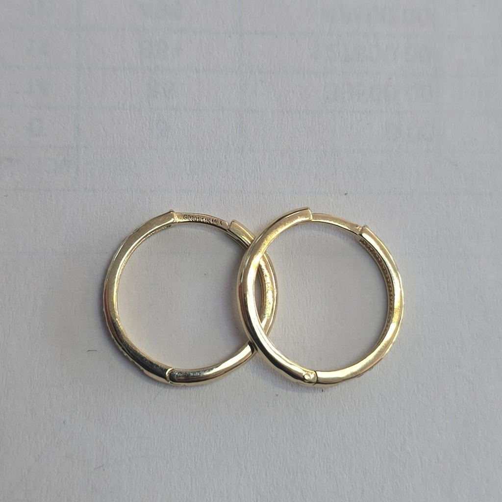 ARETES ARRACADAS C CIRCONIAS 14K 2 GR (NUEVO)