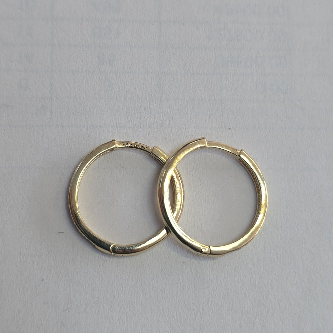 ARETES ARRACADAS C CIRCONIAS 14K 2 GR (NUEVO)
