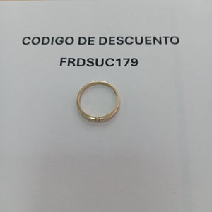 ANILLO ANILLITO SOLITARIO C CIRCONIA 14K 9 TALLA 3 GR (NUEVO)