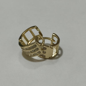 ARETES HUGGIES C CIRCONIA 14K 2.2 GR (NUEVO)