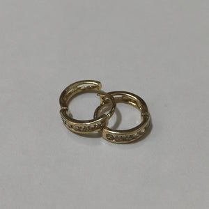ARETES ARRACADA C CIRCONIAS 14K 1.1 GR (NUEVO)