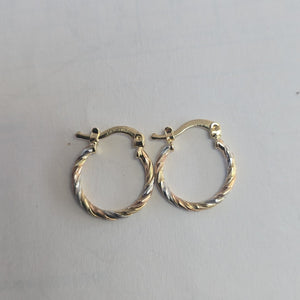 ARETES ARRACADAS COMBINADAS 14K 2 GR (NUEVO)