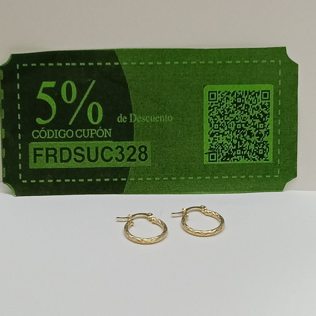 ARETES ARRACADAS TRENZADAS 14K 18 1.6 GR (NUEVO)