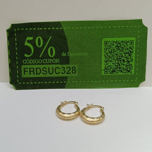 ARETES ARRACADAS HUECAS 14K 1.8 GR (NUEVO)