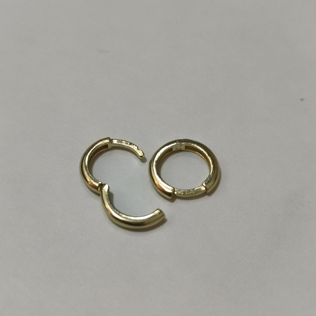 ARETES ARRACADAS LISAS 10K 1.2 GR (NUEVO)
