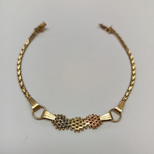 PULSERA ORO COMBINADO 14 K 7,40 GRMS (SEMINUEVO)