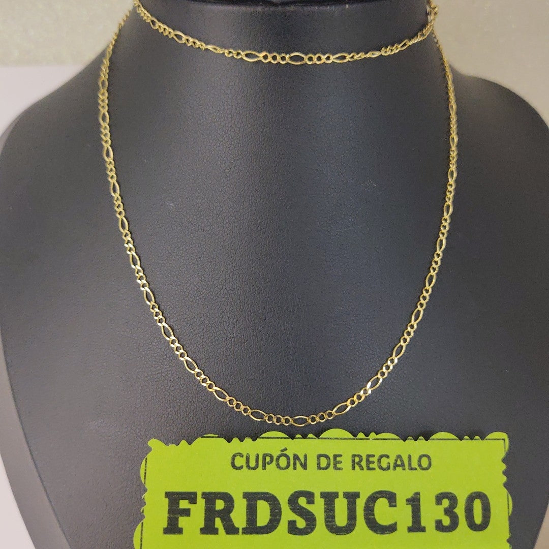 CADENA TEJIDO 3X1 14K 55 CM 2.3 GR (NUEVO)