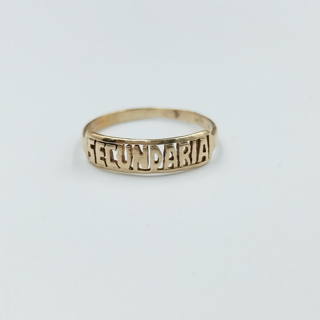 ANILLO DE GRADUACIÓN ORO 10 K 0.8 GRMS (SEMINUEVO)