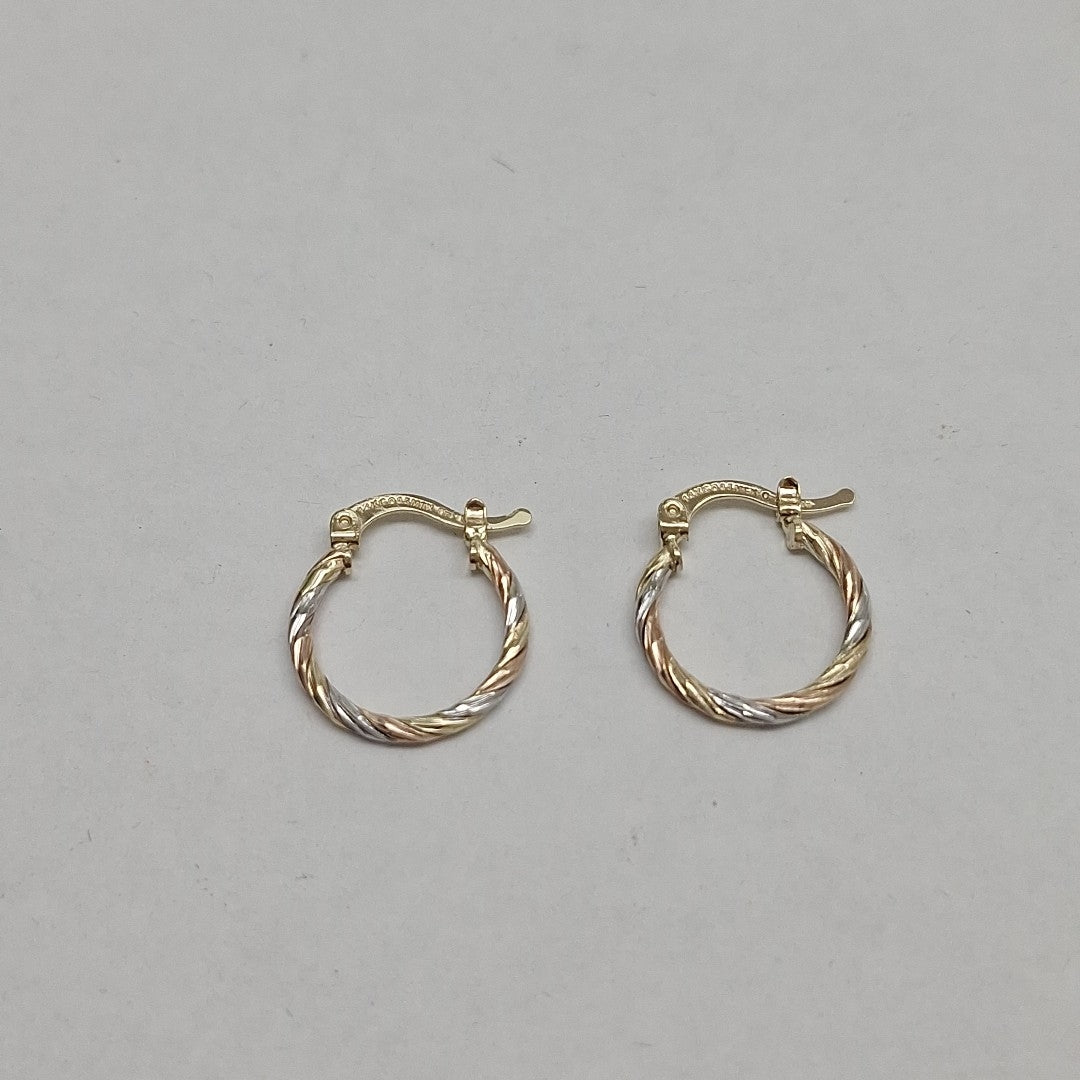 ARETES ARRACADAS COMBINADAS 14K 2 GR (NUEVO)