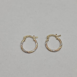 ARETES ARRACADAS COMBINADAS 14K 2 GR (NUEVO)