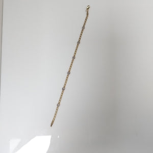 PULSERA ESPECIAL C FLORES 14K 18 CM 3 GR (NUEVO)