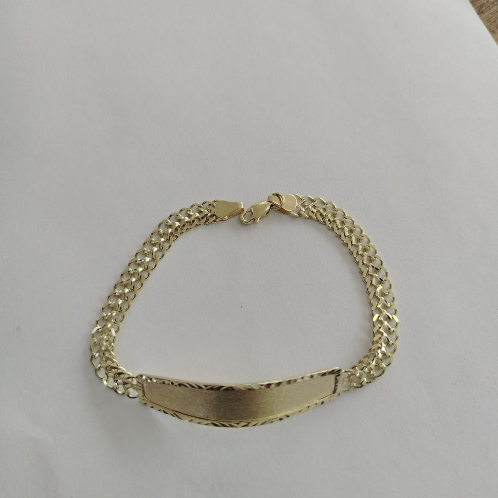 PULSERA TEJIDO ESCLAVA CHINO 14K 21 CM 10.3 GR (NUEVO)