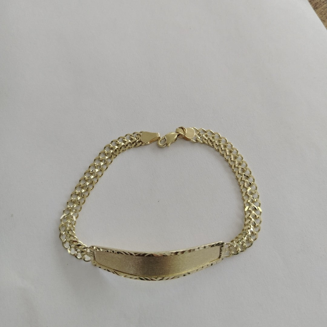 PULSERA TEJIDO ESCLAVA CHINO 14K 21 CM 10.3 GR (NUEVO)
