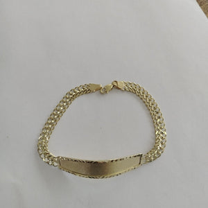PULSERA TEJIDO ESCLAVA CHINO 14K 21 CM 10.3 GR (NUEVO)