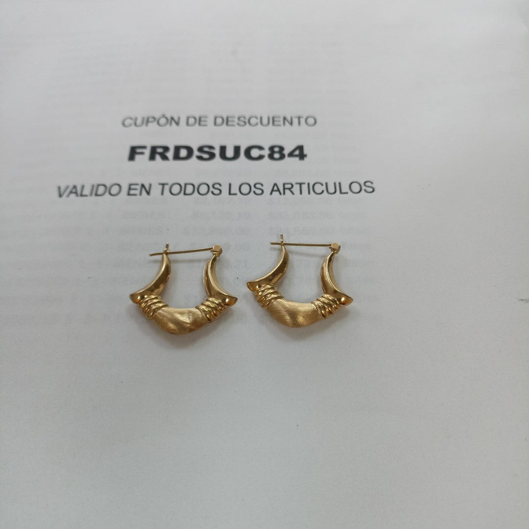 ARETES PAR ORO 14 K 2,30 GRMS (SEMINUEVO)
