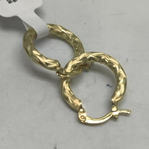 ARETES TEJIDO ARRACADAS ASTRIADAS 14K 2.1 GR (NUEVO)