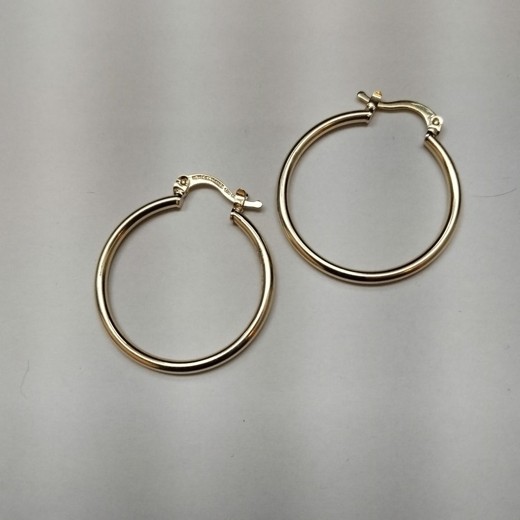 ARETES TEJIDO ARRACADAS LISAS 14K 1.5 GR (NUEVO)
