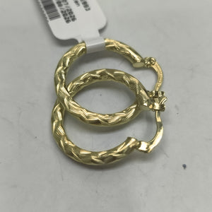 ARETES TEJIDO ARRACADA LABRADA 14K 2.7 GR (NUEVO)