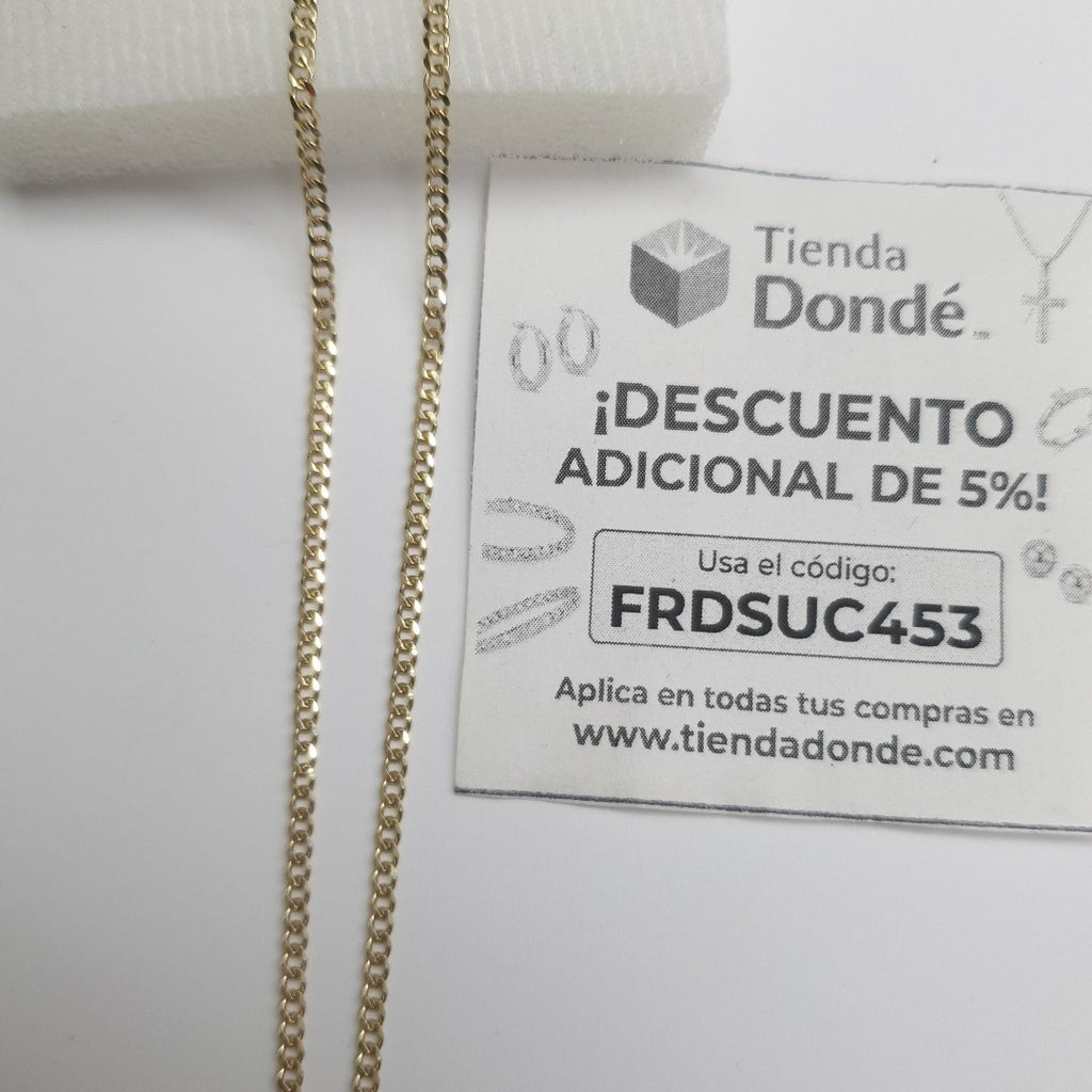 CADENAS TEJIDO BARBADA ORO 10K 55 CM 3.8 GR (NUEVO)