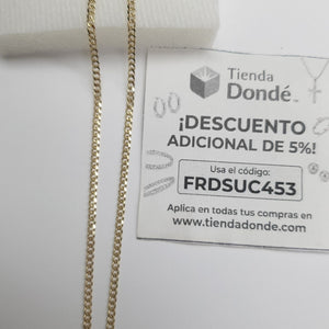 CADENAS TEJIDO BARBADA ORO 10K 55 CM 3.8 GR (NUEVO)