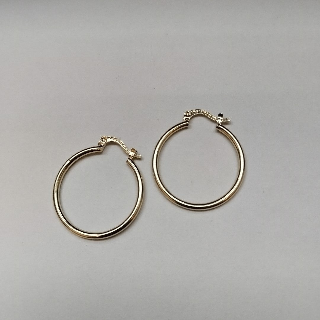 ARETES TEJIDO ARRACADAS LISAS 14K 1.5 GR (NUEVO)