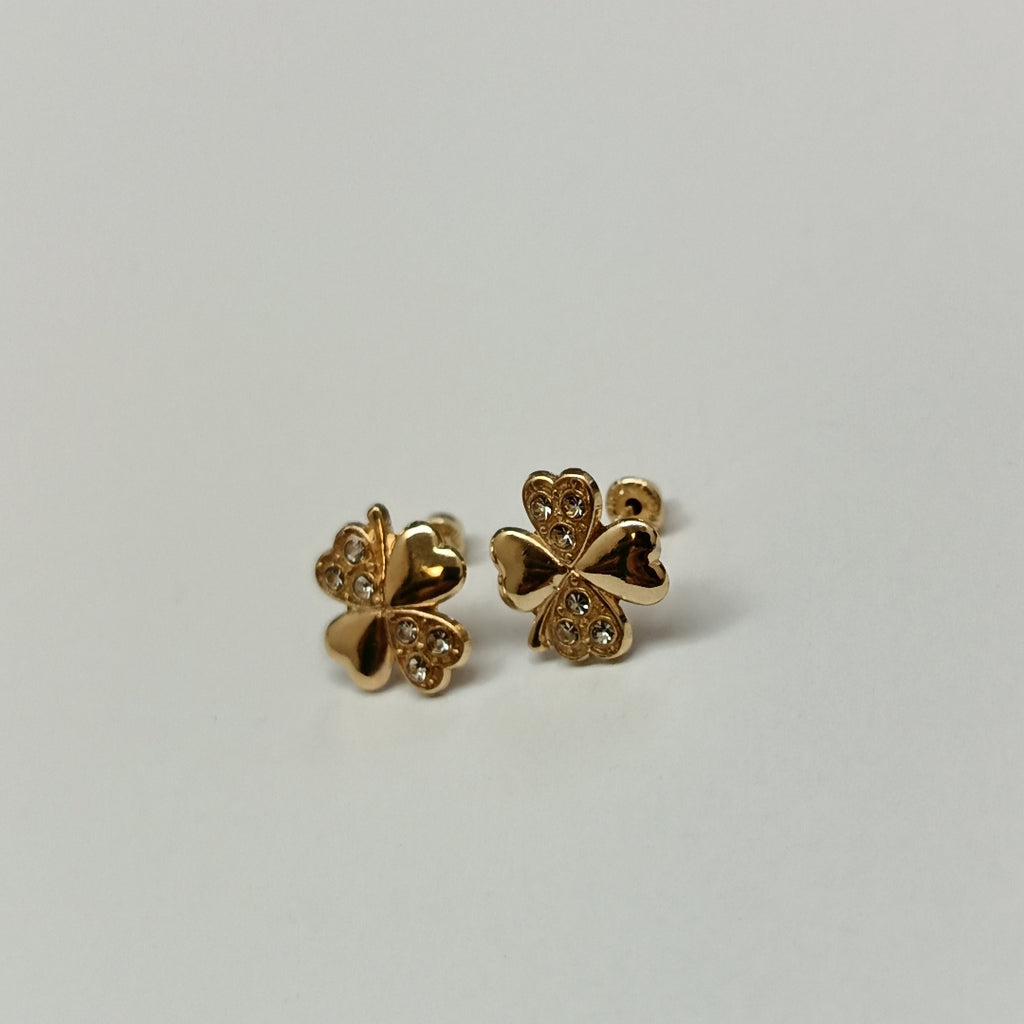 BROQUELES BROQUEL FIG TREBOL 14K 0.2851 GR (NUEVO)