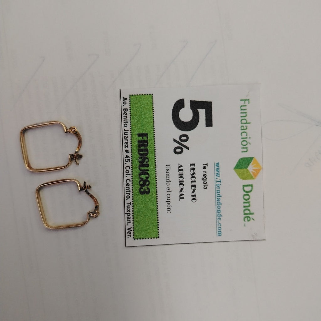 ARRACADAS PAR ORO, RODIADO 14 K 2.3 GRMS (SEMINUEVO)