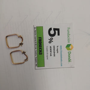 ARRACADAS PAR ORO, RODIADO 14 K 2.3 GRMS (SEMINUEVO)