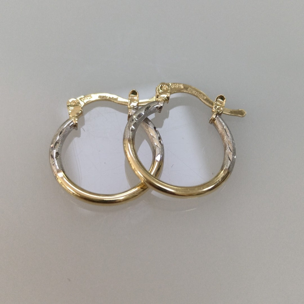 ARETES ARRACADAS COMBINADAS 14K 1.1 GR (NUEVO)