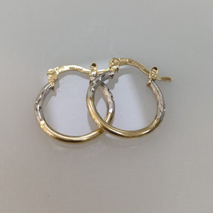 ARETES ARRACADAS COMBINADAS 14K 1.1 GR (NUEVO)
