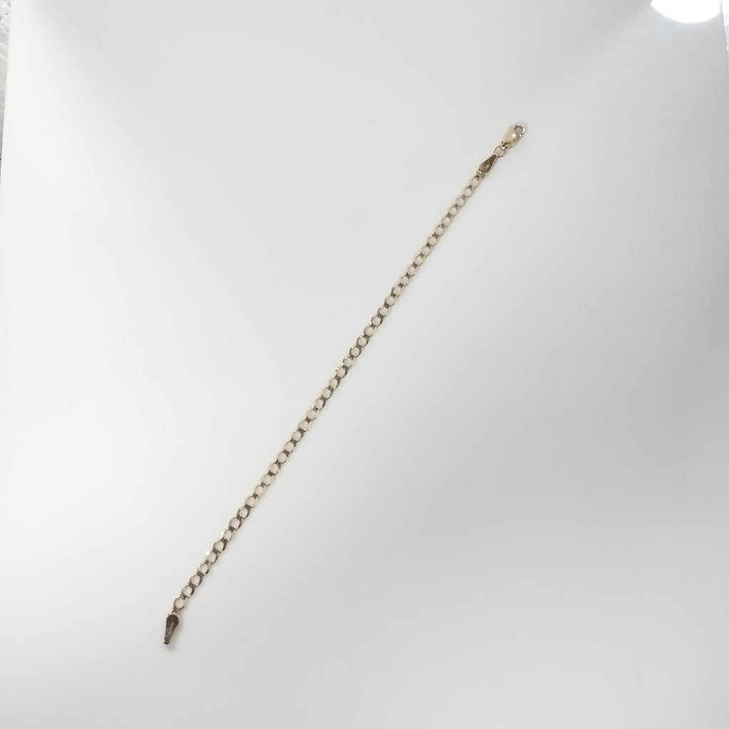 PULSERA TEJIDO BARBADA 14K 18 CM 3.4 GR (NUEVO)