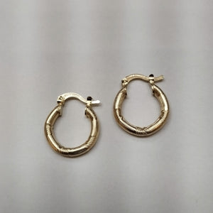 ARETES TEJIDO ARRACADAS CON DISEÑO 14K 2.7 GR (NUEVO)