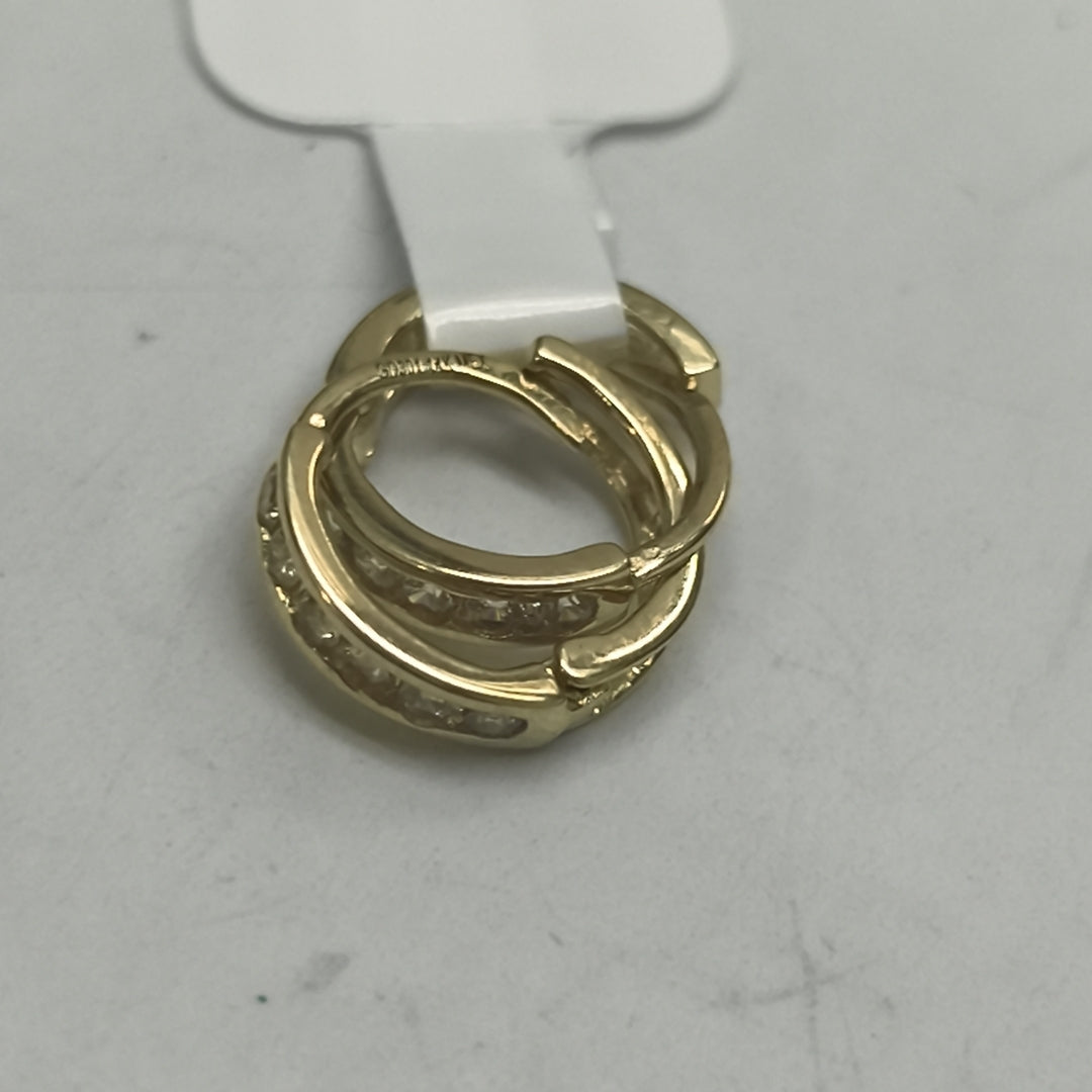 ARETES ARRACADA C CIRCONIAS 14K 1.1 GR (NUEVO)