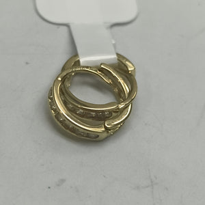 ARETES ARRACADA C CIRCONIAS 14K 1.1 GR (NUEVO)