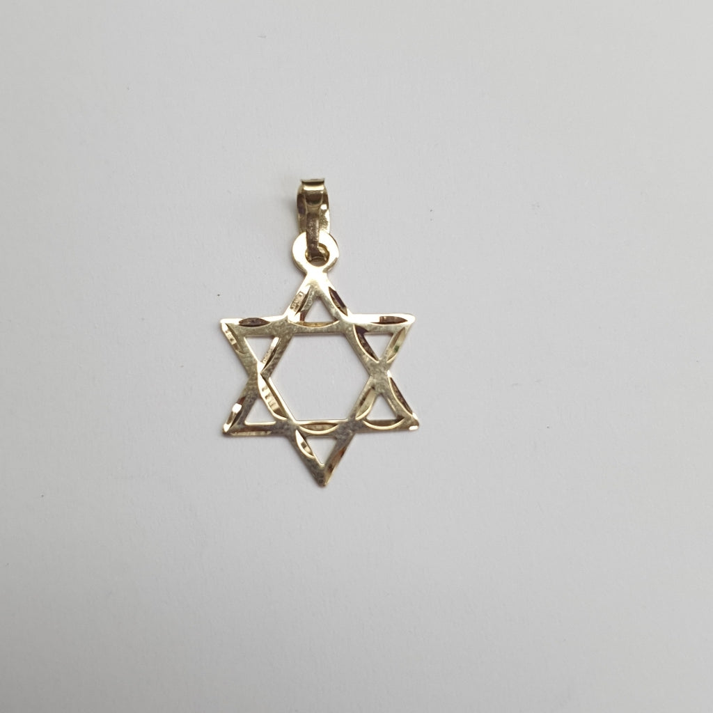 DIJE TEJIDO ESTRELLA DE DAVID 14K 0.5 GR (NUEVO)
