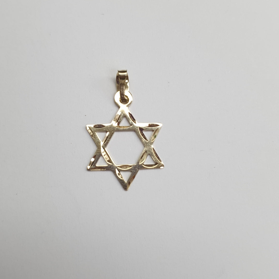 DIJE TEJIDO ESTRELLA DE DAVID 14K 0.5 GR (NUEVO)