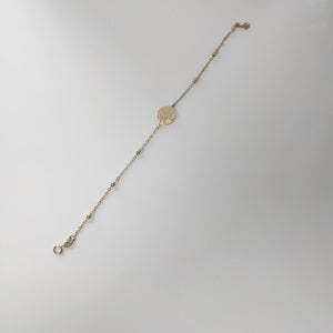 PULSERA TEJIDO ESPECIAL ARBOL 14K 18 CM 1.7 GR (NUEVO)