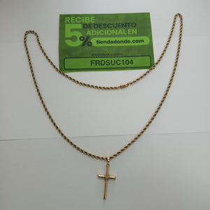CADENA, CRUZ ORO 10 K 22.4 GRMS (SEMINUEVO)