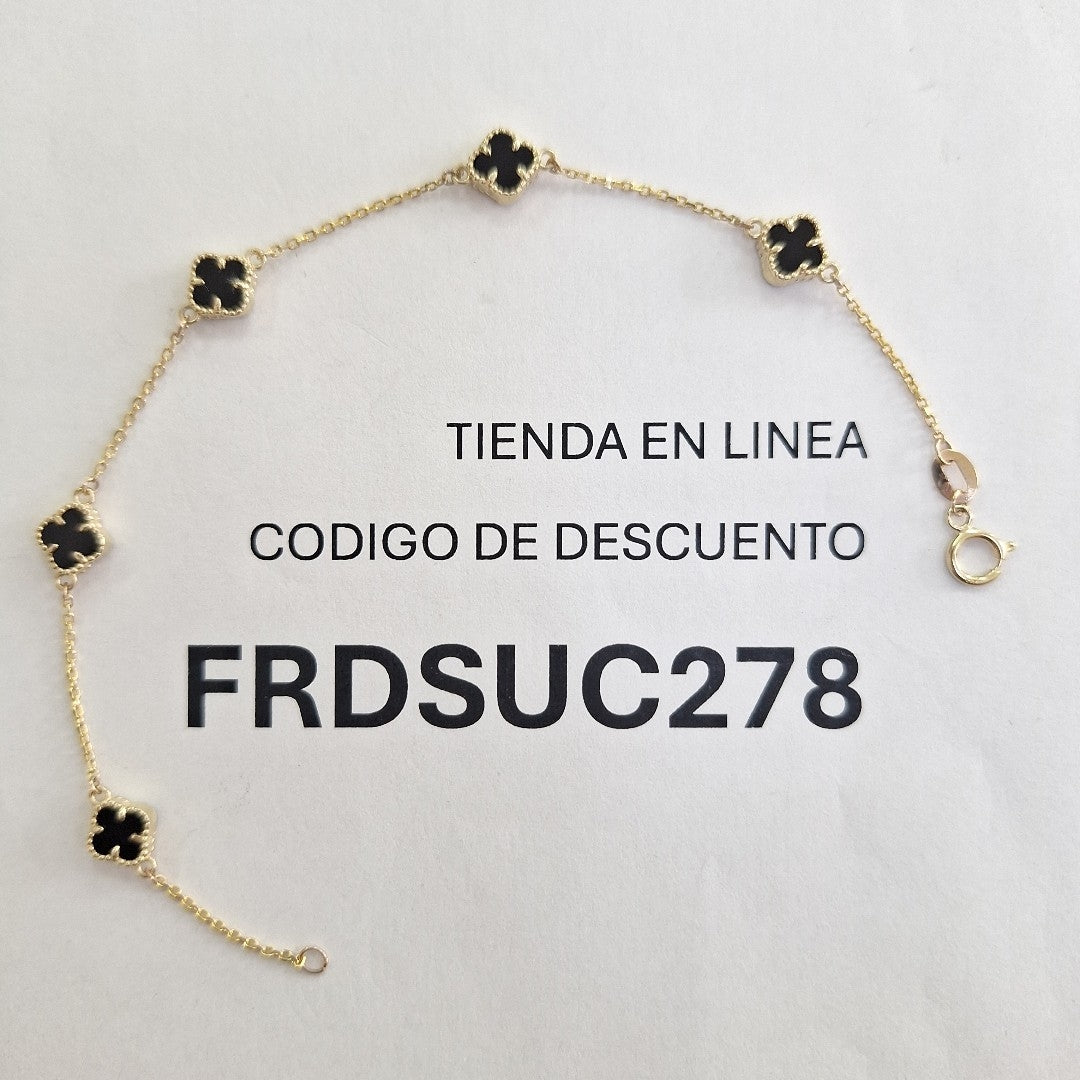 PULSERA ESPECIAL PIEDRAS COLOR 10K 18 CM 2.3 GR (NUEVO)